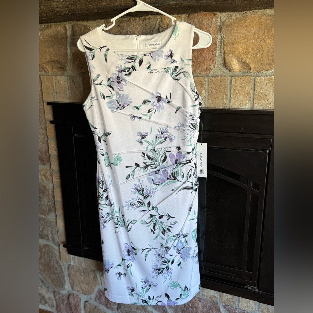 Nwt: Calvin Klein floral sheath dress size 8